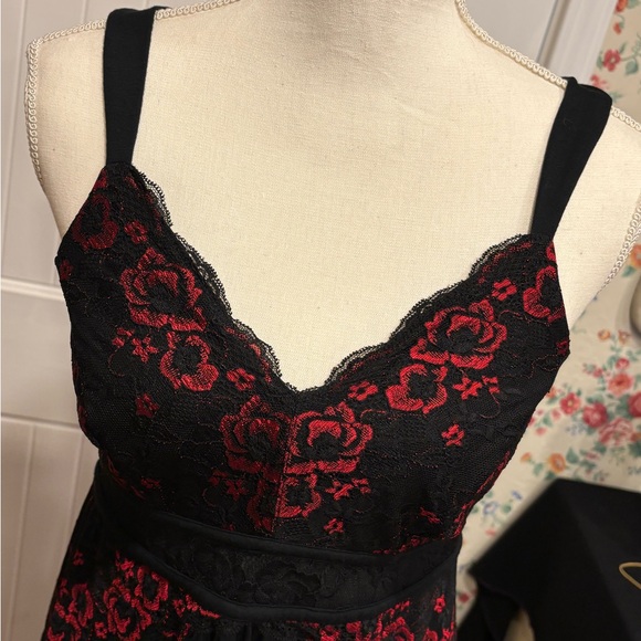 Soma super soft knit maxi chemise Size S Red & Black - Picture 8 of 8